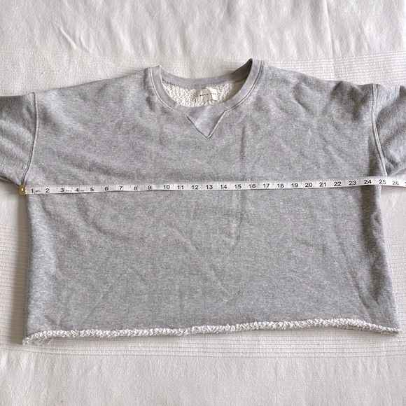 SIMON Miller Cropped Cotton Sweatshirt Size Small - Picture 5 of 8